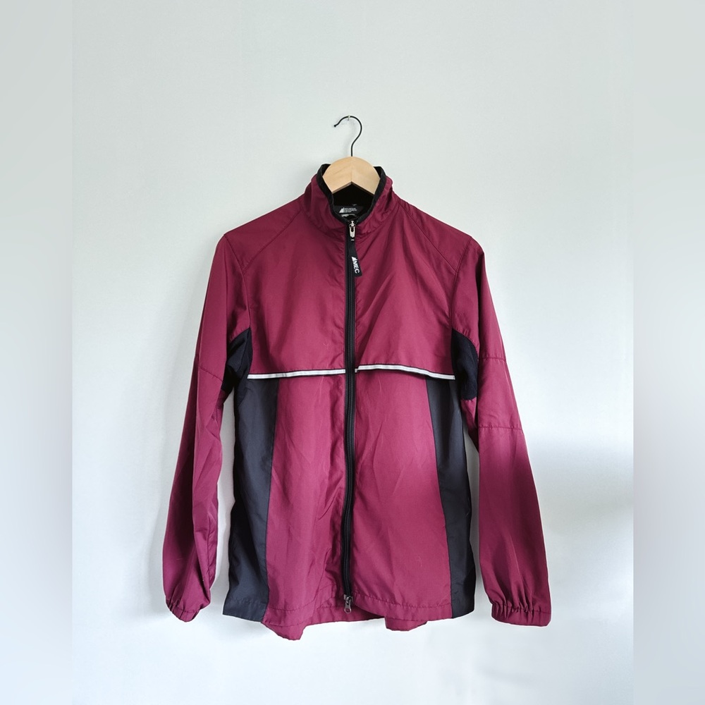 MEC Women’s Burgundy and Black Light Weight Running Jacket - Size Medium
